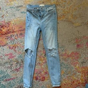Free People high waisted skinny jeans